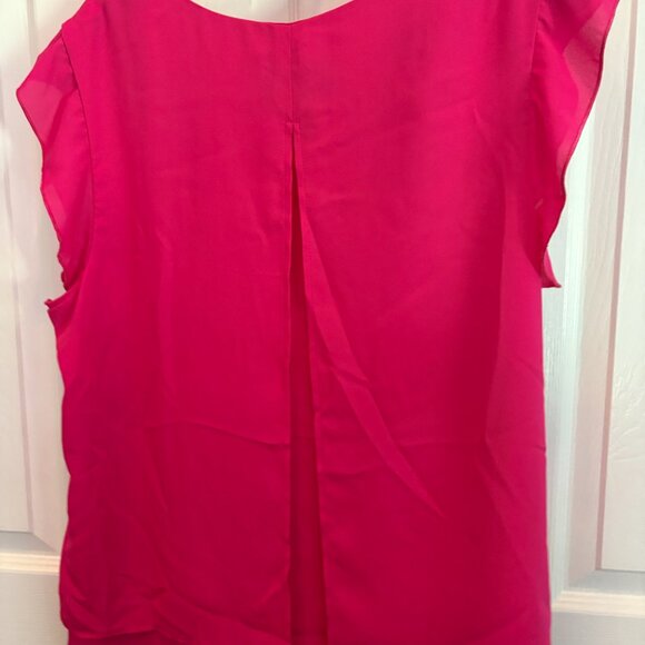 Hot Pink cap sleeved blouse - Picture 3 of 3